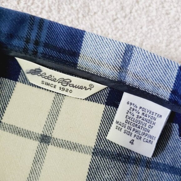 Eddie Bauer Plaid Preppy Equestrian Clueless Academia Wrap Skirt 4 - Picture 6 of 7